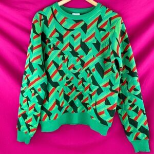 Heineken Beer Graphic Sweater XL Green‎ Red Holiday Ugly Christmas Unisex